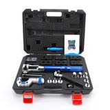 WK-400L 2 in 1 Hydraulic Flare Forging Kit 8 Dies 5-22mm Soft Copper Tube Cutter Deburring Extrusion Expanding Jig Tool