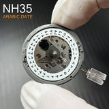 Arabic NH35 Automatic Mechanical Movement Disc At 3.0 Mod Replace Mechanism NH35A 24 Jewels High Accuracy Black