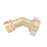 Garden Connector 3/4inch 45 Degree Solid Brass Fittings Hose Adapter for RV Freshwater Intake Outdoor Water Conntection