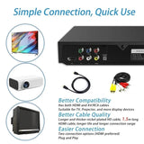 Home DVD Player VCD CD Disc Media Players Digital Multimedia with AV Output Remote Control USB Mic HD 1080P Playe-r Box for KTV