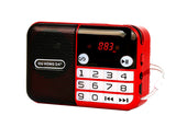 Fm Mini Portable TF Digital Display Radio Lithium Battery Charging Small Radio USB Interface