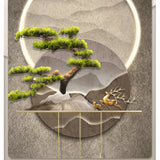 Living room entrance green plant waterproof wall stickers decorative paintings