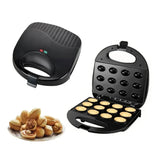 Electric Walnut Waffle Automatic 12 Holes Nuts Cake Maker Kitchen Breakfast Non-stick Cook Plates