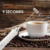 1pc Electric Milk Mini Frother Handheld Foam Maker , Electric Operated Stainless Steel Drink Blender Kitchen Mixer