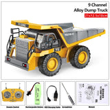 Rc Excavator Children 11 Channels 2.4g 1:20 For Boys Radio Control Dump Truck Bulldozer Electric Car Kids Toys Gift