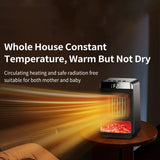 Electric Fireplace Space Heater Accessories with Handle Ornament 2 Levels Adjustable Decor for Desktop Home Bedroom