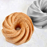 3X 9-Inch Non-Stick Fluted Round Specialty And Novelty Cake Pan