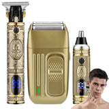 NEW Resuxi 963 3 in 1 Professional Electric Clipper Foil Shaver Ear Nose Hair Trimmer Grooming Kit for Men Oil Head Cut