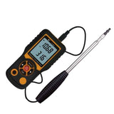 HT-9830 1 Set Digital LCD Hot Wire Anemometer Handheld Wind Speed Gauge Meter Measure Anemometer EU Plug for Ventilation Ducts
