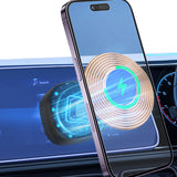 Magnetic Phone Holder 360° Rotation Car Vacuum Adsorption Bracket USB Rechargeable for Smartphones 4.7Inch+