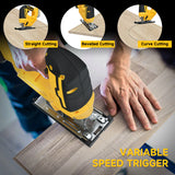 Cordless Jig Saw 80mm 2700RPM Electric Jigsaw with LED Light 0-45º Cutting Woodworking Tools for 20V Battery (No Battery)