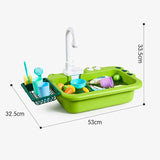 48PCS Kids Simulation Electric Dishwasher Pretend Play Mini Kitchen Food Educational Summer Cosplay Girls Toys