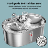 3L Stainless Steel Cat Water Automatic Drinker Feeder Food Dispenser Drinking Fountain Bowls For Cats Feeding