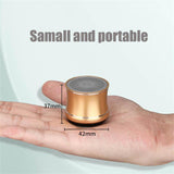 Alloy Speaker Metal Card Speaker Mini Subwoofer Portable Outdoor Wireless Speaker For Camping House Office Travel