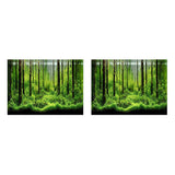 2 Piece Adhesive Forest Background Poster Backdrop Decor Aper Underwater World Decorative Sticker Fish Tank Stickers