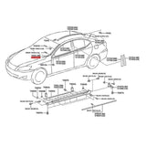 1Pair Windshield Pillar Molding with Clips Kit for is IS200D IS250 IS300 IS350 2006-2013 75552-53020 75551-53020