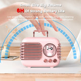 Portable Bluetooth 5.0 Speaker Cute Music Player Support TWS Handsfree With Built-in HD Microphone Rechargeable Lithium Battery