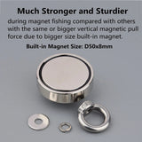120KG Vertical Srong Neodymium Lifting Magnet Set 20M  Rope Permanant Pot Magnet D60mm Outdoor Funny Tools Fishing