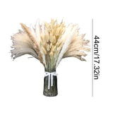 120pcs Artificial Fluffy Pampas Grass Bouquet Wedding Party Decoration Fake Reed Plant Flowers For DIY Room Home Decor Flower