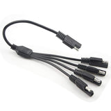 45CM 1 to 4 Power Extension Cable 5-Way SAE Adapter Connector 2 Pin Quick Connect Disconnect Plug