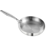 1pc, Stainlee Steel Frying Pan (20.32cm To 30.48cm), 3 Layers Food Grade Skillet, Multi-functional Egg Fry Pan, Omelet Pan, For Gas Stove Top And Induction Cooker, Kitchen Utensils, Kitchen Gadgets, Kitchen Accessories, Home Kitchen Items