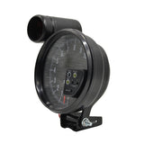 5 Inch Black 7 Colors Backlight with Shift Light Peak Sound LED Flash When RPM Warning Tachometer Gauge