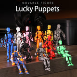 12PCS 3D Printed 13-joint Movable Lucky Third Generation DIY Assembled Human Doll Adult Stress Relief Toy Birthday Gift