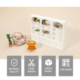1/12 Scale Miniature Display Cabinet Dolls House Mini Furniture Glass Bookcase