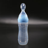 2 PCS Silicone Food Dispensing (120Ml, Ideal 4 Months Babies) Squeeze Feeder With - Spoon Bottle For Baby
