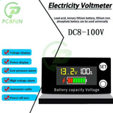 8V-100V Voltmeter DC Capacity Indicator Power Meter Lithium LiFePO4 Lead-acid Cell 12V 24V 48V for 6133A LCD Battery