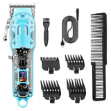 Resuxi JM-200 Electric Clipper Men Rechargeable Wireless Trimmer with Limit CombTransparent Cover Hair Cutting hine