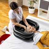 Portable Bowl, Iatable Shampoo Bowl Wash Basin, Suitable for Bedside Bed Washing, Haircut and Hair Dyeing of