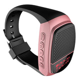 Bluetooth-Compatible Sports Music FM Radio USB Charging Bike Cycg Watches Alarm Watch Audio for Running/Hiking