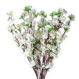 10Pcs Flowers Blossom Bouquets Faux Peach Fake Plants For Decor