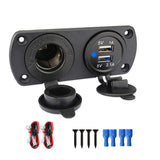 DaierTek Dual USB Car Cigarette Lighter Socket Splitter 12V Charger Power Adapter Outlet Accessories New Arrive