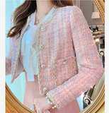 Fragrant Style Temperament  All-match Long-sleeved Short Jacket