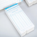 90pcs/ Pack Cards Timecards Monthly 2-sided 18 * 8.4cm for Employee Attendance Time Clock Recorder