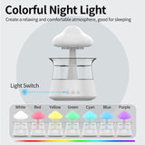 Mushroom Air Humidifier Colorful Night Lights Electric Aroma Diffuser Rain Cloud Smell Distributor Relax Water Drops Sounds
