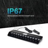 12LED Emergency LED Strobe Light Police for Car Truck Red Blue Amber White LED Flasher Beacon Warning Lamp Car Light Assembly