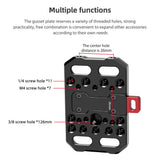 Mini Mount V Lock Battery Adapter Plate Aluminum Alloy with 1/4 3/8 Inch M4 Screw Hole