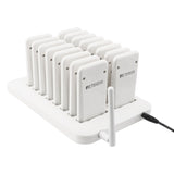 RETEKESS white TD157 wireless dispenser, one to 16 touch queue, equal sign for picking up food