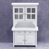1/12 Doll House Wooden Vertical Cabinet Study Room Micro-Scene Bookcase For Dollhouse Decoration Furniture