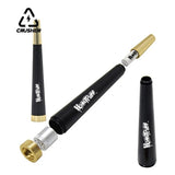CRUSHER Metal Cone Herb Pipe with 5MM Activated Carbon Filter Removable Dry Burning Tobacco Pipes Smoking Accessories