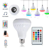 E27 Wireless Bluetooth Speaker +12W RGB Bulb LED Lamp 110V 220V Led Light Music Player Audio with Remote Control Smart Electronics