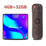 X88 PRO10 Android 10.0 Smart TV BOX 4GB RAM 128GB ROM Amlogic RK3318 Quad Core 2.4G/5G Wifi BT4.0 4K Media player Set Top Box