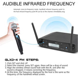 GLXD4 Wireless Microphone 2 Channels UHF Professional Handheld Mic For Stage Party Karaoke Church Meeting