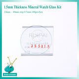 100pcs/box 24mm~40mm Assort Size 1.5mm thick Round Mineral Watch Glass Replacement parts For Watchmakers