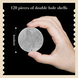 120 Pcs Round Natural Shells Capiz Sea Shells 2 Inch Oyster Shells For Crafting With 2 Holes Sea Shell Discs