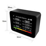 13 in 1 Tuya WIFI Air Quality Monitor CO2 Detector CO2/TVOC/HCHO/PM2.5/PM1.0/PM10/Temperature/Humidity/Time/Date/Alarm/Timer