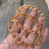 Natural Citrine Faceted Bucket Bead Bracelet Crystal
